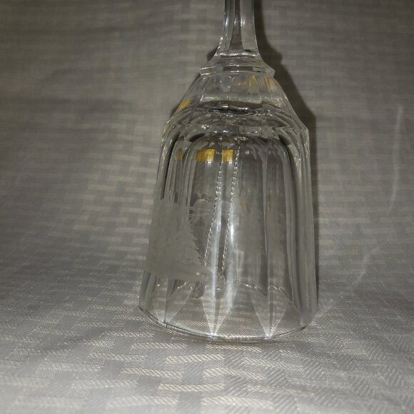 Beyer Lead Crystal Santa with Sleigh Christmas Bell Bleikristall West Germany 8" - Picture 4 of 7